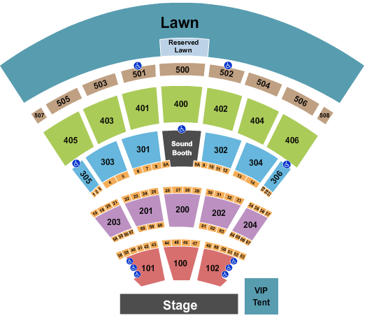 Darien Lake Amphitheater Darien Lake Amphitheater Seating Chart