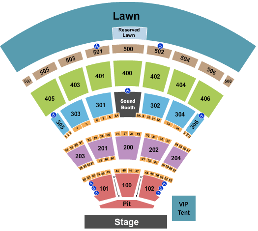 Darien Lake Amphitheater Darien Lake Amphitheater Seating Chart